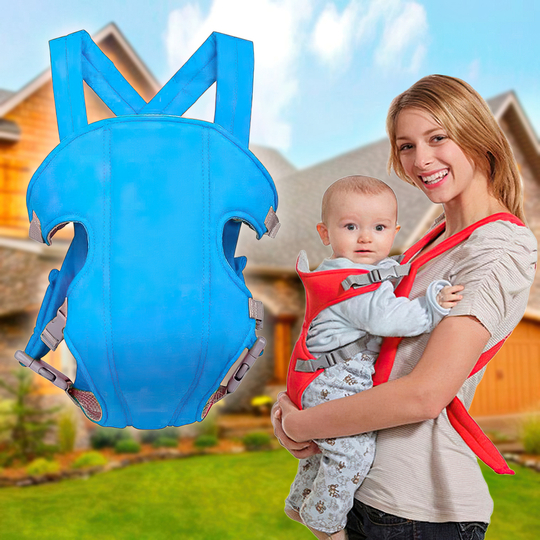 Слинг-рюкзак (носилка) кенгуру для ребенка Babby Carriers голубой