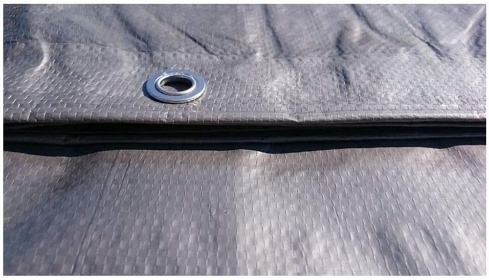 Тент полипропиленовый 10х12 от дождя и снега, затеняющий 100г./м2 (серый)