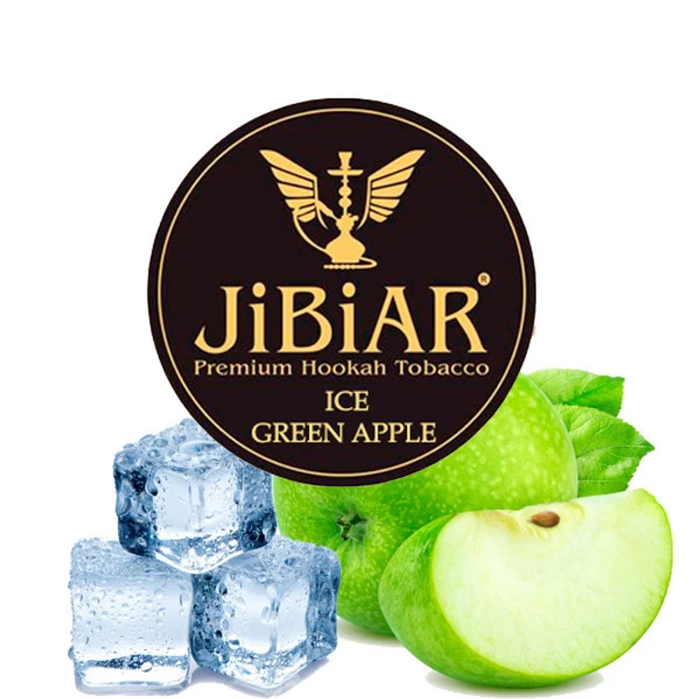 Табак Jibiar Ice Green Apple (Джибиар Лед Зеленое Яблоко) 250г