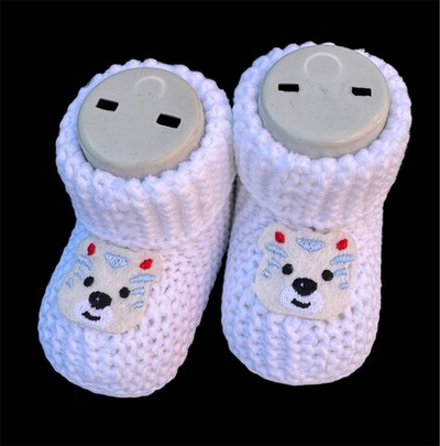 Пінетки в'язані "Тигреня", акрил (9,5 см)