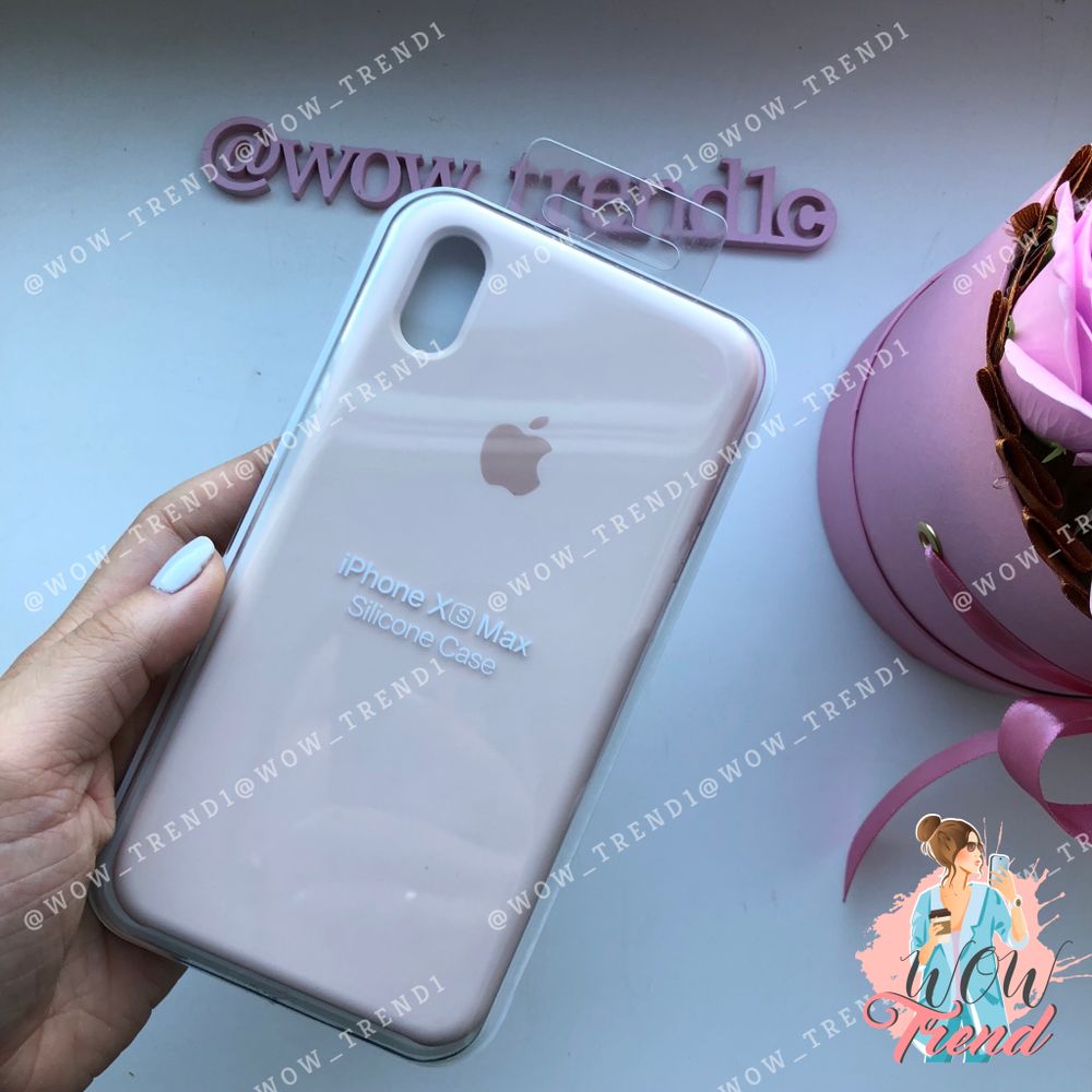 Чехол iPhone XS Max Silicone Case /pink sand/ розовый песок  1:1