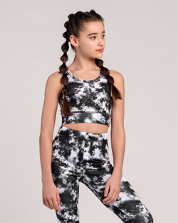 Топ різнокольоровий з принтом tie dye для дівчинки (арт. 2522400103)