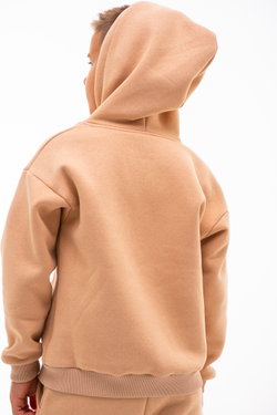 Дитячий спортивний утеплений костюм Kindamor Warm Autumn Beige для хлопчика, фліс бежевий