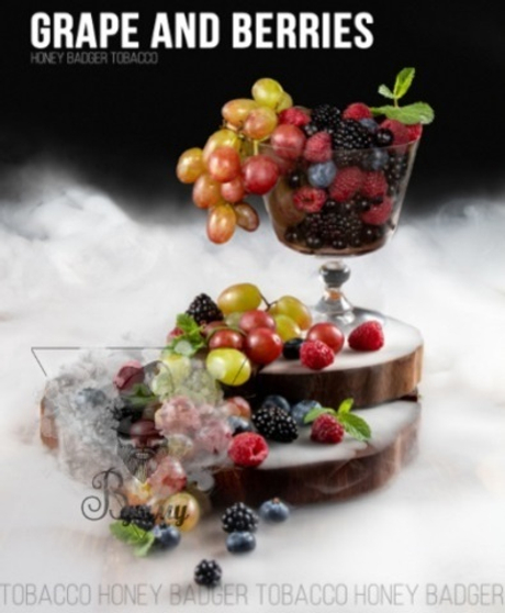 Табак Honey Badger Grape and Berries (Хани Баджер Виноград ягоды) Mild 40г УЦЕНКА/Просрочка