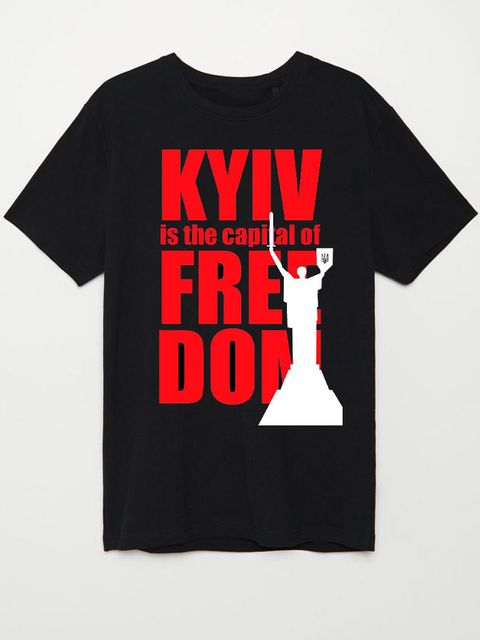 Футболка жіноча чорна Kyiv (red) Love&Live