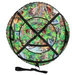 Надувные санки-ватрушки  для катания с горки "Dino" диаметр 100 см. (Оксфорд, ПВХ)