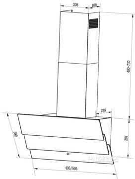 Витяжка INTERLINE AIR BL A/60/GL/T