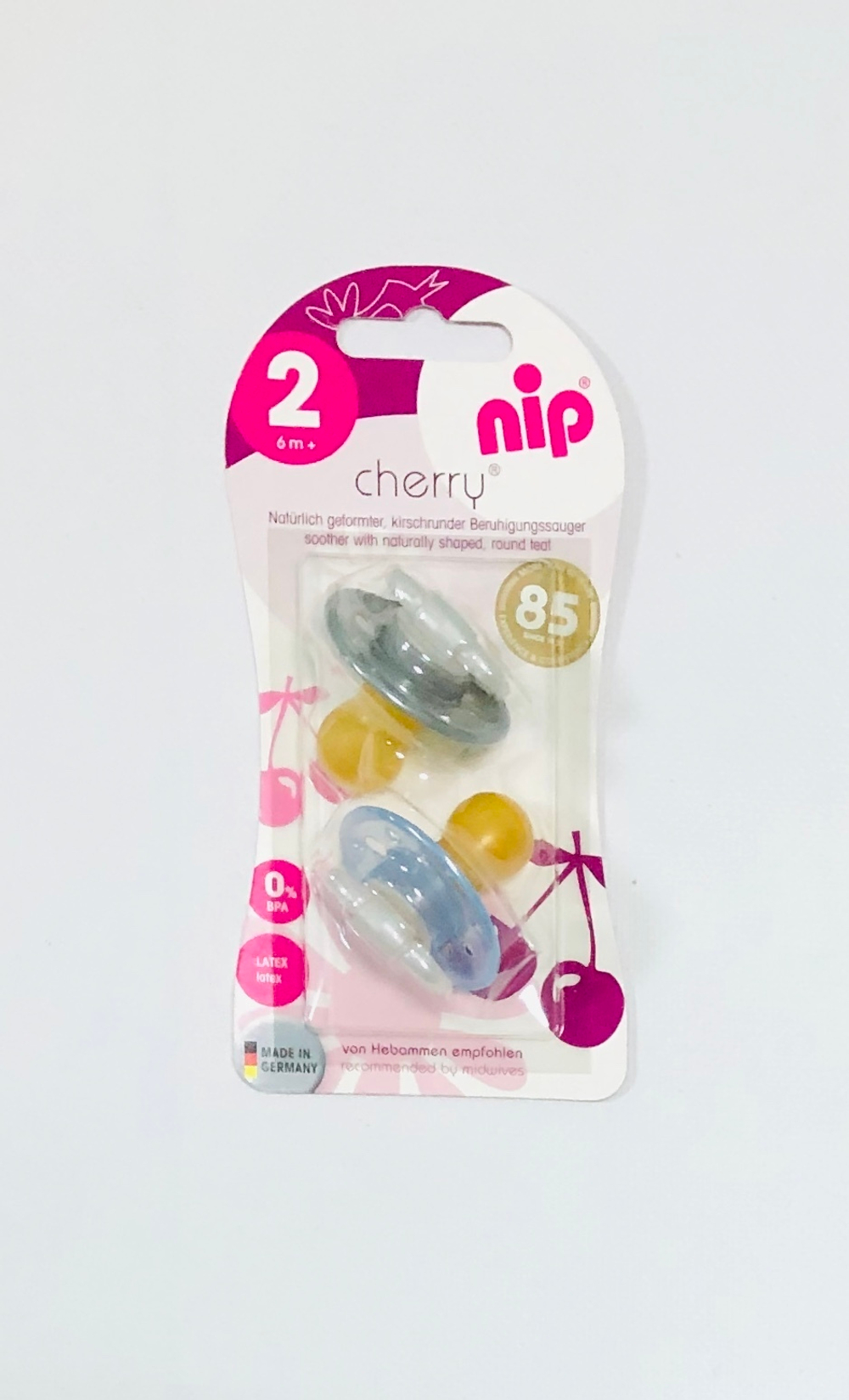 Пустушки латексні Cherry, 6+ міс, ТМ "Nip"