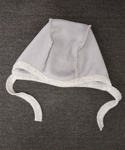 Шапочка із завязками, інтерлок ТМ "Happy ToT" (0-1 міс, 36 см)