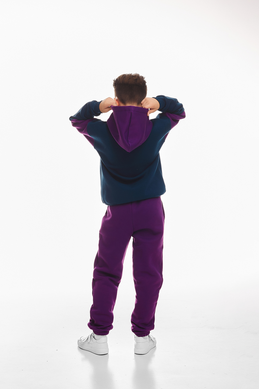 Дитячий спортивний утеплений костюм Kindamor Active Heat Purple/Blue, фліс для хлопчика