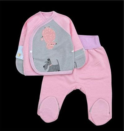 Комплект 2в1: льоля, повзунки "Принт", футер ТМ “Happy ToT” (56 см)