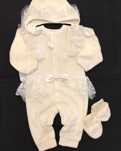 Чоловічок з шапочкою "Кокетка", велюр ТМ "Happy ToT" (62 см)