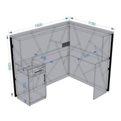 Адміністративна стійка Loft з підсвічуванням