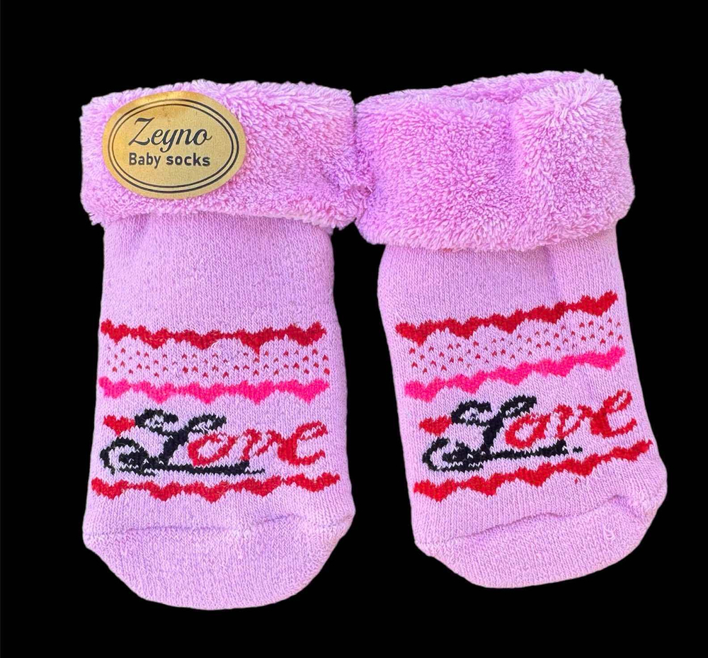 Шкарпетки "Love", махра ТМ "Zeyno" (0-6 міс)