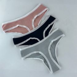 Трусики в рубчик з окантвкою