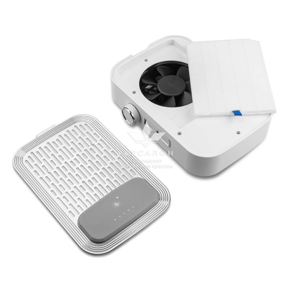 Вытяжка для маникюра с Hepa фильтром и аккумулятором Bucos Cyclone V3-B White (оригинал)