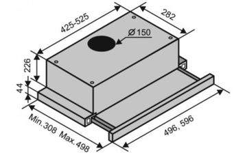 Витяжка VENTOLUX GARDA 50 WH (1000) EU