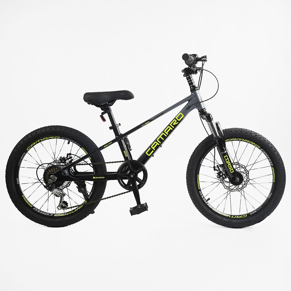 Детский спортивный велосипед 20 дюймов Corso Camaro магниевый, оборудование Shimano