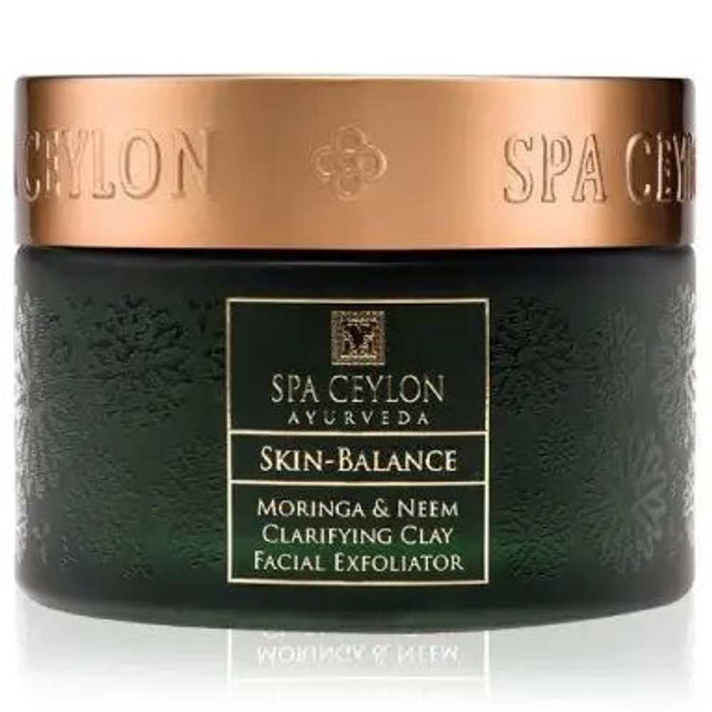 Эксфолиатор осветляющий глиняный для нормальной и жирной кожи Баланс Моринга и Ним, 100 г, SPA Ceylon