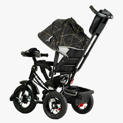 Дитячий триколісний велосипед Best Trike 3390 надувні/фара, з USB, пультом, батьківською ручкою