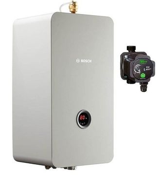 Котел електричний Bosch Tronic Heat 3500 12 UA ErP з новим циркуляційним насосом Тасо ES2 C 15-60-130 (7738504946)