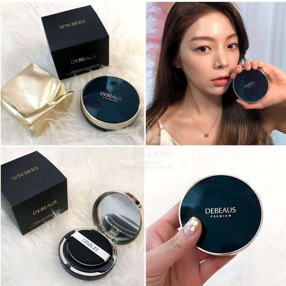 Интенсивный восстанавливающий BB-крем кушон Debeaus Prime с запасным блоком, SPF50