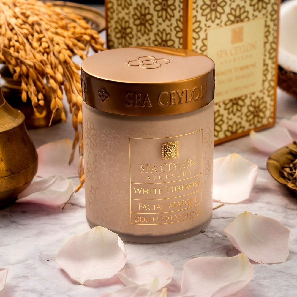Маска для обличчя Біла тубероза для нормальної та жирної шкіри 200 г, SPA Ceylon