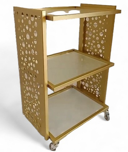 Косметологическая тележка S2-round gold