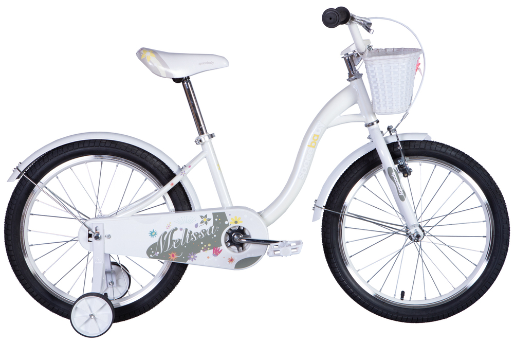 Детский велосипед для девочки 20 дюймов SPACE KID MELISSA BH 2024 с корзиной, с крылом