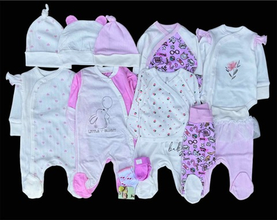 Гарний набір одягу для новонародженої дівчинки, якісний одяг для немовлят, літо, теплий демісезон (весна, осінь), зріст 56 см, бавовна
