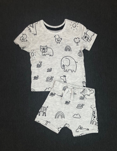 Костюм 2в1: шорти, футболка, бавовна ТМ "George" (50-56 см)