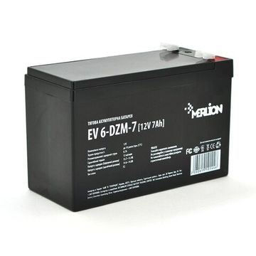 Тягова акумуляторна батарея Merlion EV 6-DZM-7, 12V 7Ah F2 (151*65*93)