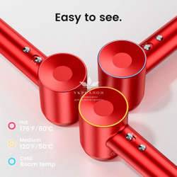 Фен Laifen профессиональный с ионизацией, 3 насадки, красный