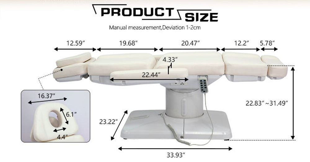 Косметологічна електрична кушетка L538A, (3 мотори)
