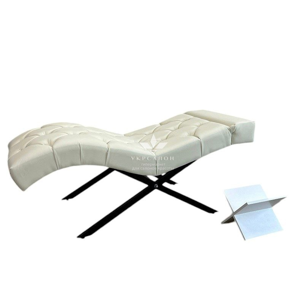 Анатомическая кушетка Mark 555-06 с пуговицами и подголовником для лашмейкеров и бровистов