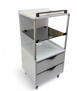 Педикюрний візок BVC скло з розетками