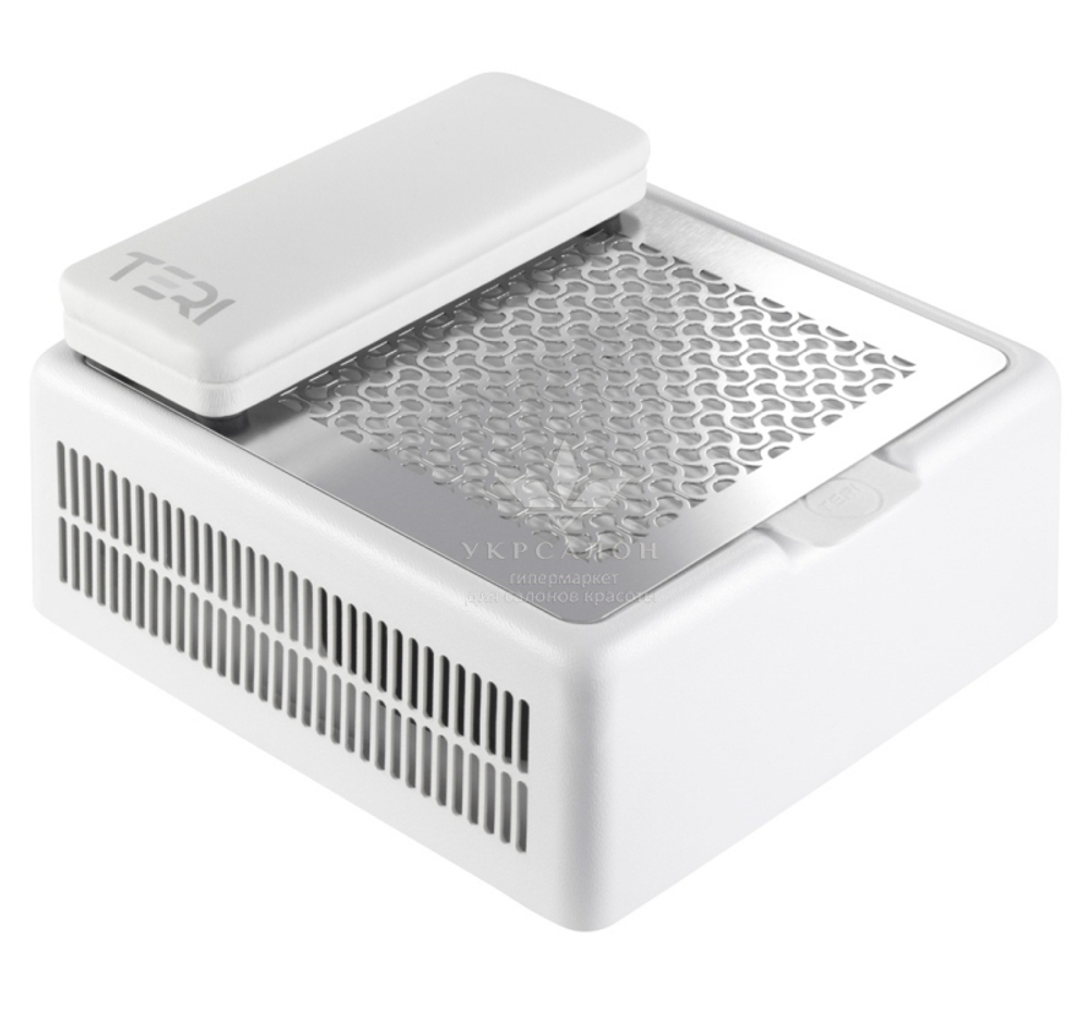 Настольная маникюрная вытяжка с HEPA фильтром Teri 800, цвет белый (сетка металлик)