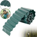 Бордюрная лента садовая, волнистая, 15см х 9м зеленая