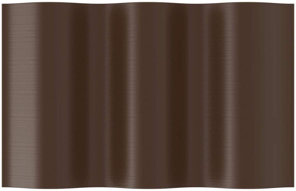 Бордюрная лента садовая, волнистая, 15см х 9м коричневая