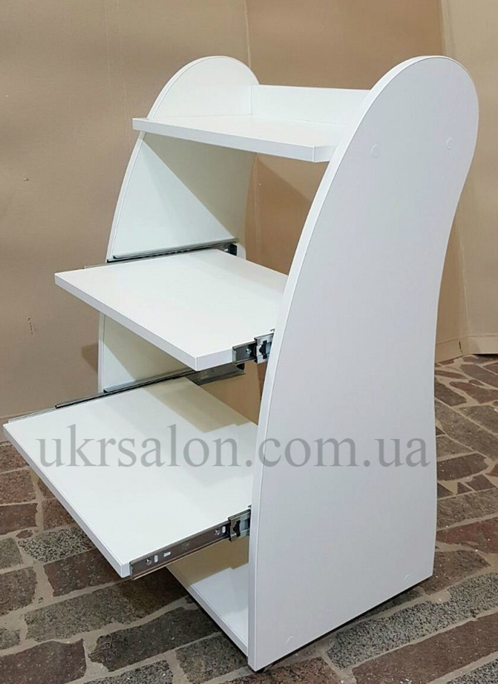 Косметологическая тележка с выдвижными полочками