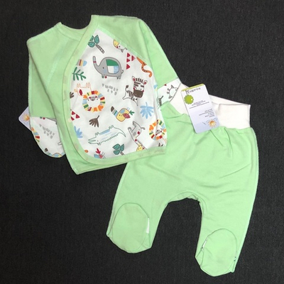 Комплект 2в1: льоля, повзунки "Принт", футер ТМ “Happy ToT” (56 см)