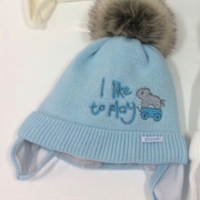 Шапочка "I like to play", акрил ТМ "Grans" (р. 38-40)