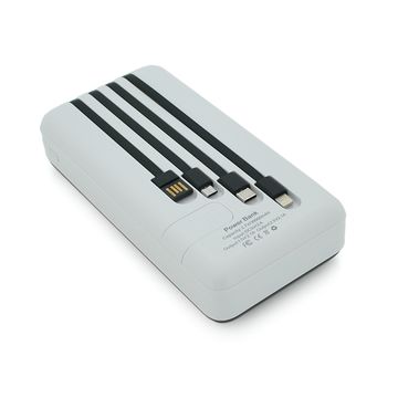 PowerBank Bix-30000mAh, Input:MicroUSB+Type-C, Output:4USB/Type-C/MicroUSB/Lightning, QC22.5W/PD20W, White BPW1W