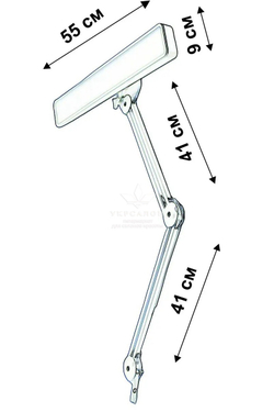 Настольная светодиодная бестеневая Led лампа для бьюти мастера на струбцине KMS-1005 (9501), 30 Вт, белая