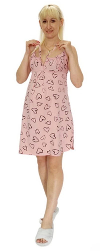 Сорочка для вагітних і годуючих мам "Сердечка", бавовна, ТМ "Trico"