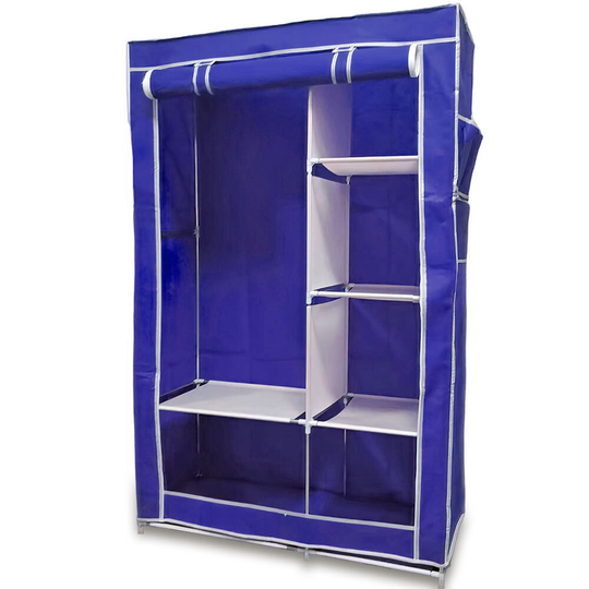 Каркасна тканинна складана шафа для одягу та взуття 105х45х175 см Storage Wardrobe 98105 Синій (N-17)