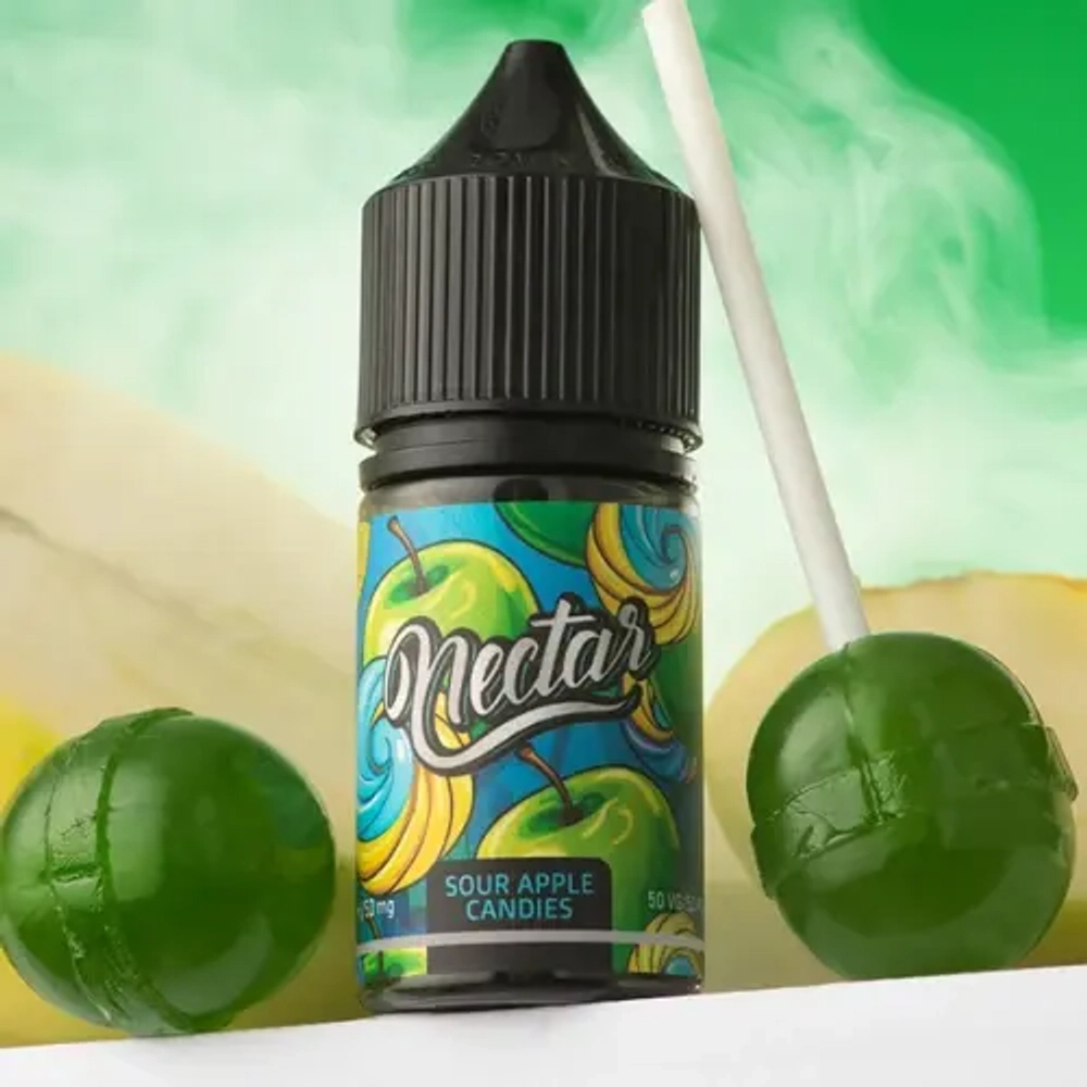 Солевая Жидкость Nectar Кислая яблочная конфета 30ml 50mg