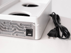 Вытяжка для маникюра настольная Ulka Nano, цвет белый (сетка металлик)