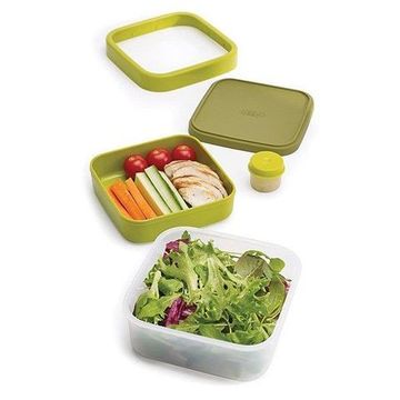 Харчовий контейнер для салату квадратний JOSEPH JOSEPH GoEat Compact 3-в-1 1.1 л (81029)
