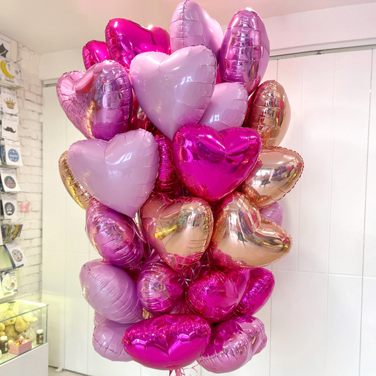 Гелієві кульки сердця для дівчини